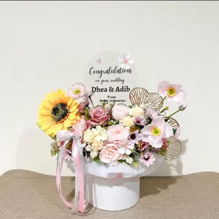 Bloom Box Akrilik Ucapan Wedding Tapanuli Utara